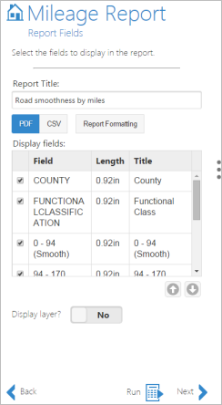 Report Fields